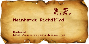 Meinhardt Richárd névjegykártya